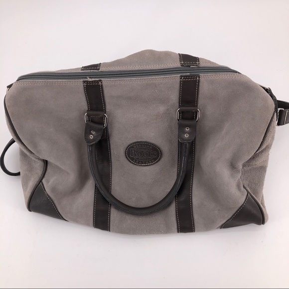 Roots Handbags - Gray Suede Duffel by Roots